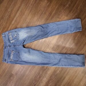 Baby Phat Blue Skinny Jeans with Natural Fading